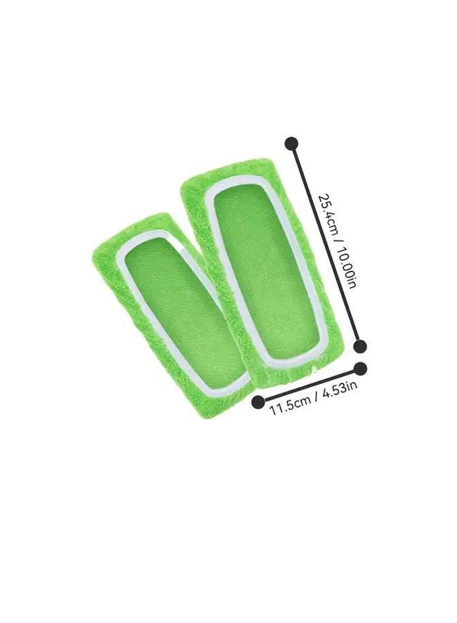 Green Reusable Coral Fleece Mop Pad Compatible With Wet And Dry Flat Mops - Image 3